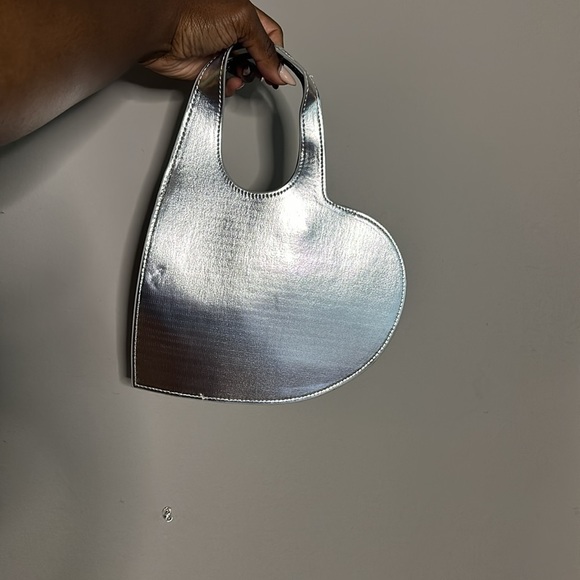 Ego Silver Metallic Mini Heart Bag - Picture 3 of 4